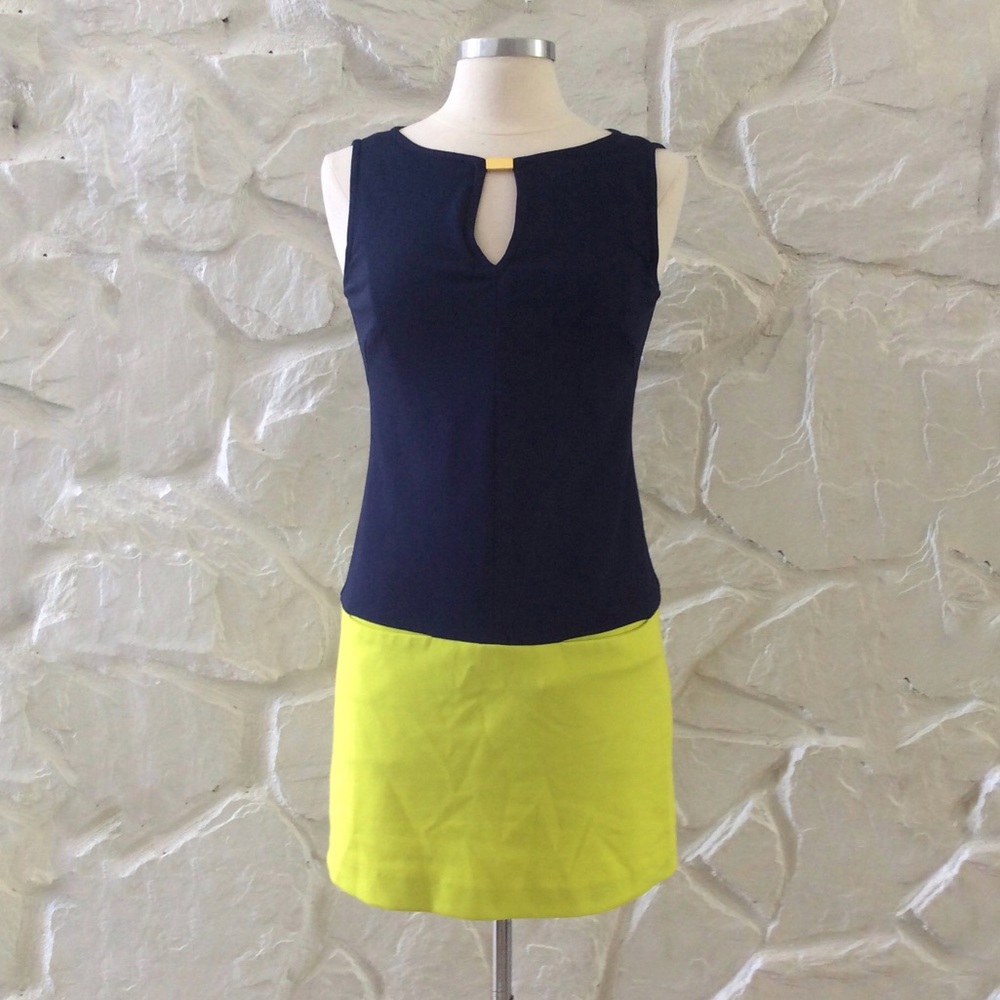 Trina Turk Color Block Mini Shift Dress - Picture 2 of 8
